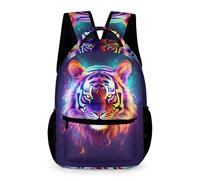 WECECE Tiger Design Rucksack Boys Girls Ages 8-12 Years Primary Kids Animal Tiger Backpack Year 3-7 Students Practical School Bag 43x32x15cm for Travel Daily Use Books Notebooks