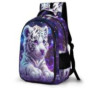 WECECE Tiger Motif Backpack Lightweight Children Age 14 Animal Pattern Rucksack Teens Primary to Secondary School Backpack for Students 14 Inch Laptop School Bag Travel