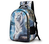 WECECE Tiger Motif Rucksack Kids 12-16 Year Olds Animal Pattern Daypack Students Junior School Fashion Backpack School Bag for Teens 15.6 Inch Laptop Backpack Daily Use
