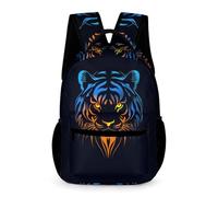 WECECE Tiger Printed Book Bag Kids and Teens Age 12 Older Kids Animal Tiger School Bag Year 7 Students Stylish Backpack Daypack 43x32x15cm for Day Trips Travel Books Notebooks