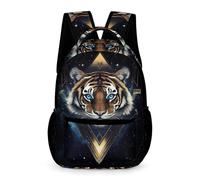 WECECE Tiger School Bag Primary for Boys 7-13 Years Animal Motif School Backpack for Girls Years 4-6 Primary Kids with Front Pocket Daypack Books Water Bottle Spring Outing Travel