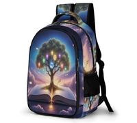 WECECE Tree Casual Daypack for Girls,Teens Elementary Book Lover School Backpack,Primary Book Bags for Teens