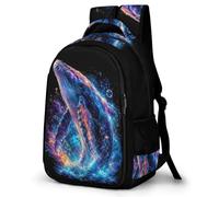 WECECE Whale Schoolbag Students 8-12 Year Olds Marine Life Backpack Boys Year 3 Fashion Backpack School Bag for Teens 16.5 Inch Laptop School Bag Spring Outing