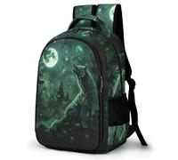 WECECE Wolf Backpack Girls Ages 8-12 Animal Wolve Book Bag Teens Year 3-5 Fashion School Bag Bookbag for Kids and Teens Birthday Gift Spring Outing Autumn Trip Daily Use