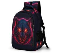 WECECE Wolf Backpack Girls Ages 8-12 Wolves Cool Schoolbag Teens Primary to Secondary Fashion School Bag Rucksack for Teens 16.5 Inch Laptop Backpack Day Trips