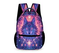 WECECE Wolf Backpack Kids and Teens Ages 9-13 Years Primary Kids Animal Wolves Daypack Year 4-8 Students Trendy School Bag Rucksack 43x32x15cm for Day Trips Travel Books Notebooks