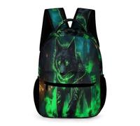 WECECE Wolves Illustration School Bag Nursery Primary Kids for Boys and Girls Age 6 Wolf Daypack Year 1 Lightweight Printed Bookbag Books Bottle Umbrella Spring Outing Travel