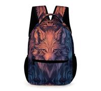 WECECE Wolves Print Rucksack Boys and Girls Age 9 Primary Kids Animal Wolf Motif Backpack Year 4 Kids Lightweight School Bag 43x32x15cm for Books and Notebooks Daily Study