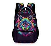 WECECE Wolvess 3D Printed School Backpack Kids Age 11 Students Animal Wolf Book Bag Year 6 Teens Stylish Daypack Rucksack 43x32x15cm for Outdoor Day Trips Books Notebooks