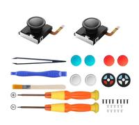 WeChip Guli-Kit TMR Joystick Replacement for Joycon, No Drift, High Precision, 2Pcs TMR Electromagnetic Joystick with Repair Kit, 4 Colors Thumbstick Caps, Compatible with Switch/OLED/Lite