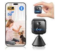 WeChip Mini Camera, 2K HD Wireless Indoor Security Camera, APP Control Nanny Cam with Night Vision, 2 Way Audio, Motion Detection, 21 Days Battery Life, SD/Cloud Storage Space