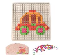 Wechxfau Pattern Blocks | Colorful Geometric with Teaching Cards | Shape Pattern Blocks Puzzle | for Birthday Children's Day Holidays Home School Travel