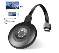 Weciau 4K Wireless Display Adapter, Wireless HDMI Dongle, HDR Miracast Dongle, Screen Casting Device for Phone/iOS/Android/Windows/Laptop/Mac OS, Support Miracast/DLNA/Airplay (Black)