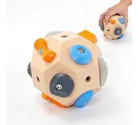 Weciau Boulder Block, 11cm 3D Climbing Ball with 10 Detachable Pegs, Portable Finger Training Tool for Climbers, Durable Rock Climbers Gift for Mountain Climbing Present