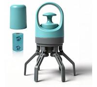 Weciau Dog Pooper Scooper, Portable No Touch Dog Poop Scooper with Bags and Leak-Proof Storage, 6 Claw Effective Pet Waste Cleaner for Small Medium Large Dogs