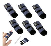 Weciau Finger Splint, 6Pcs Trigger Finger Splint with Aluminum Support Bar, Mallet Finger Splint, Broken Fingers Support for Straighten Bent Fingers, Arthritis Pain Relieve and Immobilization (Blue)