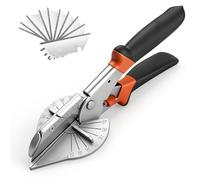 Weciau Mitre Shears, 45-135 Degree Multi Angle Cutter with 10 Spare Blade, Adjustable Trim Cutter, Multifunctional Blind Cutter Tool for Cutting Soft Wood, Plastic, PVC