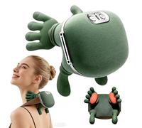 Weciau Neck and Shoulder Massager, Electric Deep Tissue 4D Neck Massager Hands with 3 Massage and 2 Temperature Levels, Shiatsu Bionic Heated Massager for Pain Relief and Muscle Relax (Green)