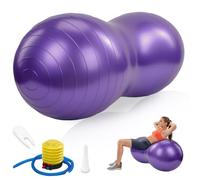 Weciau Peanut Ball, 90x45CM Peanut Ball Sensory Kids, Massage Ball with Pump, Exercise Therapy Ball for Yoga,Pregnancy, Pilates, Autism, Core Training Physical Therapy