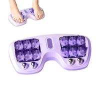 Weciau Portable Dual Foot Massage Roller, Acupressure Foot Roller for Plantar Fasciitis Relief, Deep Tissue Muscle Massager, Dual Pressure Point Foot Massager for Home and Office Use (Purple)