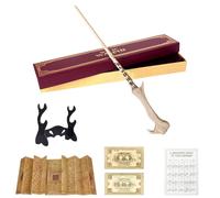 Weciau Voldemort Wand, 35CM Magic Voldemort Wands With Resin, Handcrafted Wizard Wand Prop for Party, Exquisite Wands in Gift Box with Spell Chart, Station Ticket, Map and Holder
