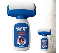 Weciau White Roller Paint 500g, Integrated Paint Roller Kit, Quick Dry White paint for Walls and Sandpaper, Gloves, Portable white Wall Repair P-aint rollers Brush for Covers Graffiti Scratches Stains