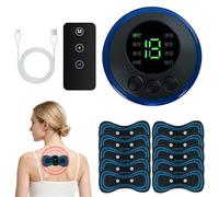 Weciau Wireless Tens Machine for Pain Relief, Portable Massager with 8 Modes 10 Pads, Rechargeable Sciatica Pain Relief Products Tens Unit for Whole Body, Cervical Massager (Chinesische Version)