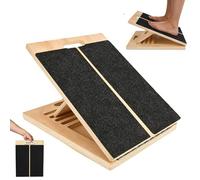 Weciau Wooden Slant Board, Calf Stretcher with 5 Adjustment Angles and Handle Design, Stretch and Mobility Board, Professional Non-Slip Balance Boards for Home, Gym, Office, Outdoor Use