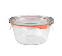 WECK 740 290ml Wide Mouthed Storage Jar Including Glass Lid, Seal & Clamps for Sourdough, Preserving, Canning, Yoghurt, Kimchi, Jam