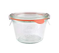 WECK 741 370ml Wide Mouthed Storage Jar Including Glass Lid, Seal & Clamps for Sourdough, Preserving, Canning, Yoghurt, Kimchi, Jam