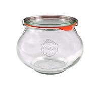 WECK 748 1062ml Jewelry Storage Jar Including Glass Lid, Seal & Clamps for Sourdough, Preserving, Canning, Yoghurt, Kimchi, Jam