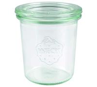 Weck 761 140 ml Jar Lid, for Preserving, Heat Resistant, Microwave, Oven-Safe, Round Edge Glass) Pack of 12, Transparent