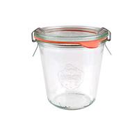 WECK 900 290ml Wide Mouthed Storage Jar Including Glass Lid, Seal & Clamps for Sourdough, Preserving, Canning, Yoghurt, Kimchi, Jam
