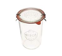 Weck Canning 743 - Mold Jar Made of Transparent Glass - Eco-Friendly Food Storage Container With Lid Airtight - 3/4 Liter Tall - Glass Lid and Rubber Gasket Included