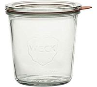 Weck Jar-Glass 0,50l, 4 Jars with rings and clips