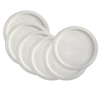 Weck Jar Keep Fresh Plastic Lids, 6 PACK, Medium -80 Millimeter --Fits models 900, 976, 746, 901, 996, 958
