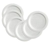 Weck Jar Keep Fresh Plastic Lids, 6 PACK (Small = 60mm). Fits models 080, 755, 760, 762, 902, 763, 764, 766, 905, 975, 995