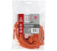 Weck Pack of 30 Rubber Rings 94 x 108 mm Diameter 100 mm (Rubber Sealing Rings, Preserving Jars) 76135, Orange