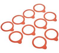 Weck Preserving Rings Made from Natural Rubber suitable for Preserving Jar Diameter - Pack of 10, red, 60 mm
