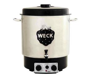 Weck Stainless Steel 18/10 Preserving Canner With Tap 1800 W, Insert Rack
