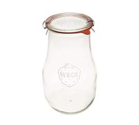 Weck Tulip Jars 2.5 Liter - Glass Jars for Sourdough Starter, Canning, and Storage with Wide Mouth and Glass Lid (1 Jar)