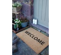 Weclome Funny Country Size Coir Doormat Artsy Mats Grey 60cm x 90cm
