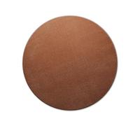 Wecon Home Basics Freja Plain Rug, Short Pile Woven, Easy to Clean and Robust, Oeko-Tex® Standard 100, 120 Round cm, Brick Red, for Living Room and Bedroom Area