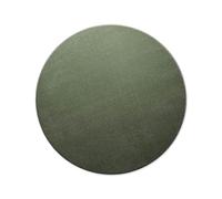 Wecon Home Basics Freja Plain Rug, Short Pile Woven, Easy to Clean and Robust, Oeko-Tex® Standard 100, 160 Round cm, Leaf Green, for Living Room and Sleeping Area