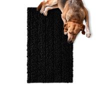 Wecon Home - Cooper by Carpets - Washable Pet Rug for Dogs & Cats - Non-slip Chenille Rug - Soft, Durable & Easy Care (70 x 120 cm, Black)