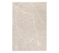 Wecon Home Esprit Elite Machine Woven Short Pile Rug, Marble Pattern with High-Low Effect, Oeko-Tex® Certified (133 x 190 cm, Beige Multi)