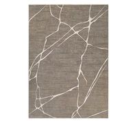 Wecon Home Esprit Elite Machine Woven Short Pile Rug, Marble Pattern with High-Low Effect, Oeko-Tex® Certified (133 x 190 cm, Beige Grey)