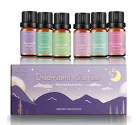 WECONA Essential Oils for Diffusers for Home - Sleep Aromatherapy Oils Set for Humidifiers, 6x10ml - Essential Oil Blends Including Lavender, Cedar, Sweet Orange, Geranium, Roman Chamomile