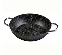WECOOK! Granite Casserole Dish Low Induction Complete 26 cm, Forged Aluminium 3 litres, Eco-Friendly Non-Stick PFOA Free Stone, Riveted Steel Handles, Suitable for All Cookers, Ceramic, Gas, Oven