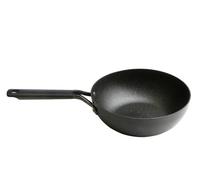 WECOOK! Phat-Wok Forged Aluminum Wok 28 cm | 3mm Thickness | QuanTanium Non-Stick | 5 Layers | Full Induction | Suitable for Induction, Ceramic, Gas, and Oven | Black Color